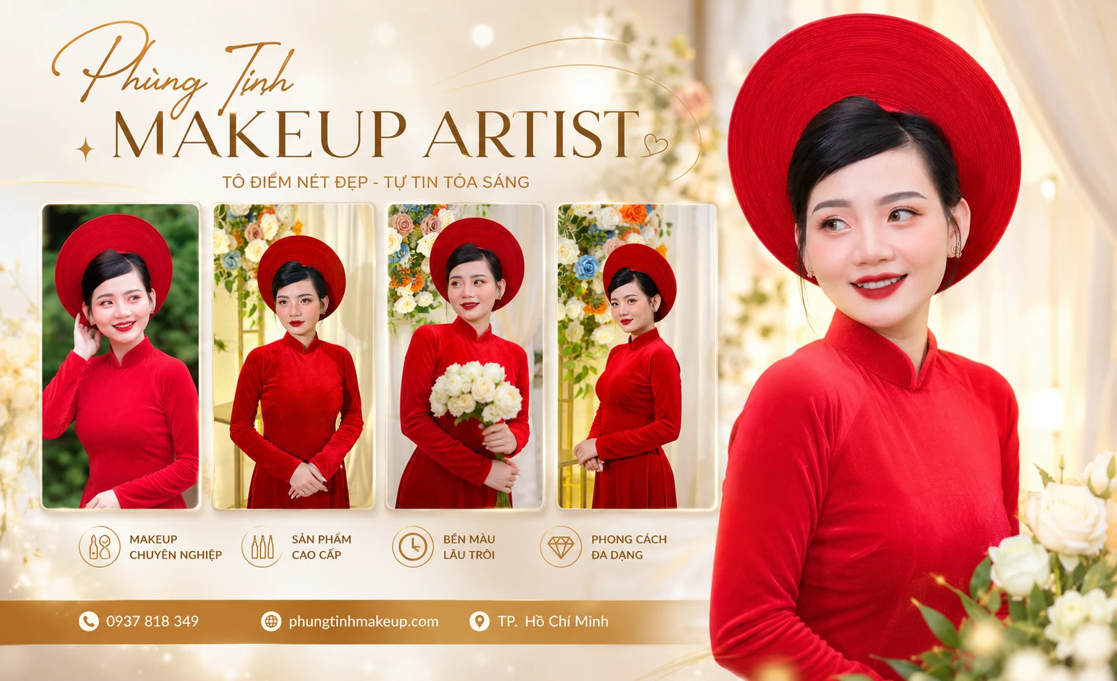 Dịch vụ trang điểm tại nhà Bình Dương cho cô dâu Dịch vụ trang điểm tại nhà Bình Dương cho cô dâu